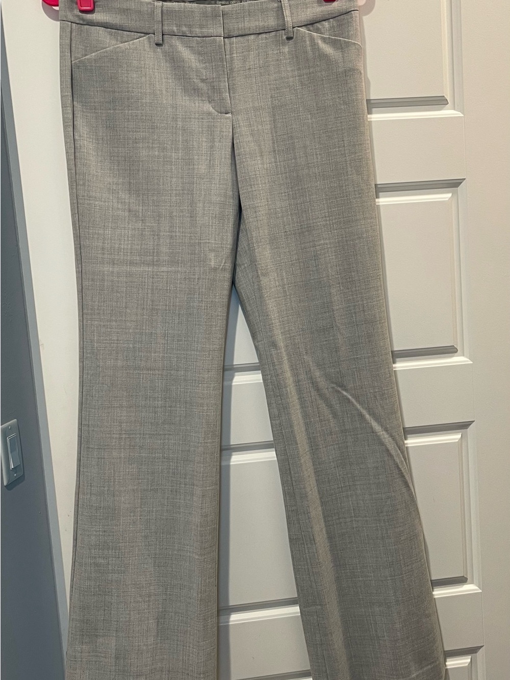 Express Gray Boot-Cut Dress Pants